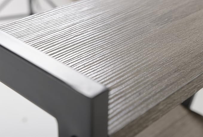 Signature Design by Ashley Soho Modern Home Office Desk & 4-Shelf Bookcase Set, Reclaimed Wood - LeafyLoom