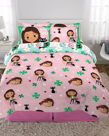 Skydance Luck Kids Bedding Super Soft Comforter and Sheet Set with Sham, 7 Piece Full Size, By Franco - LeafyLoom