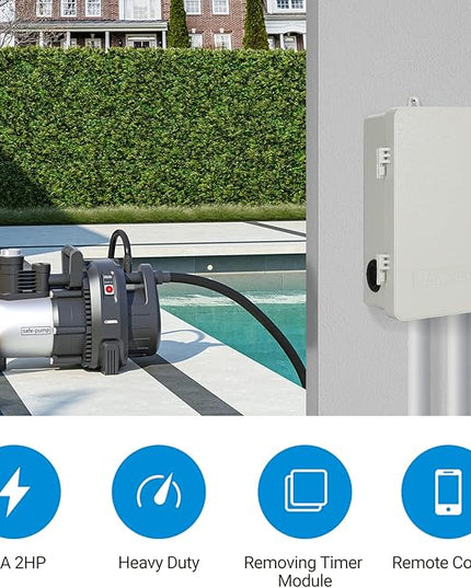 DEWENWILS Pool Timer, WiFi Timer Switch, Heavy Duty 40A 120-277 VAC 2HP, Compatible with Smart Phone, Alexa, Google Assistant, ETL Listed Milky DEWENWILS