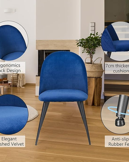 NicBex Haerin-SD-00331-LWJ Dining Chairs, 21.3"x20.5"x33.1", Blue - LeafyLoom