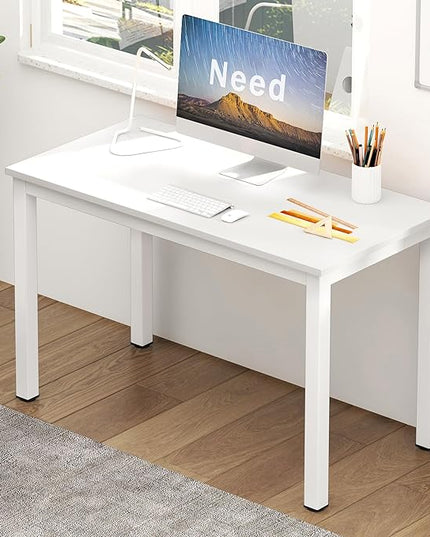 Need Small Computer Desk - 39 3/8'' Inches Heavy Duty Writing Desks, Simple Laptop Corner Table for Home Office,Dormitory AC3DW10060 - LeafyLoom