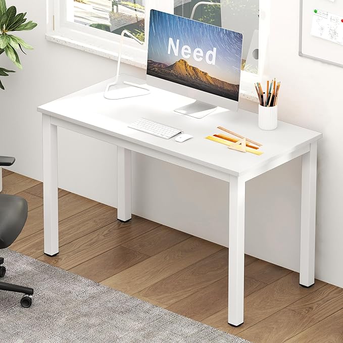 Need Small Computer Desk - 39 3/8'' Inches Heavy Duty Writing Desks, Simple Laptop Corner Table for Home Office,Dormitory AC3DW10060 - LeafyLoom