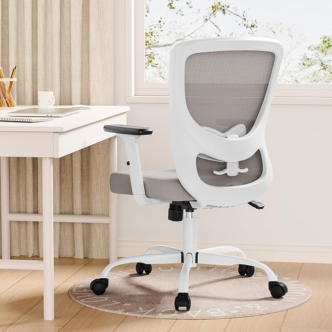 Office Chair, Ergonomic Desk Chair with Adjustable High Back, Breathable Mesh Computer Chair with Adjustable Armrests, Rolling Swivel Comfy Task Chairs, Executive Chair for Home Office - LeafyLoom