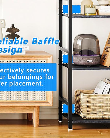 3 Tier Small Black Bookshelf, 120 lbs Weight Capacity, Small Black Bookcase for Small Spaces, Small Space Bookcase for Bedroom, Living Room, Home Office - LeafyLoom
