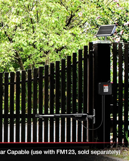 Mighty Mule Gate Opener, Solar and Smart Ready, Heavy Duty Automatic Gate Opener, Gates up to 18ft or 850lb Per Gate Leaf, Dual Gate Opener, MM572W MightyMule