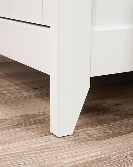 Sauder August Hill Lateral File, L: 19.53" x W: 32.28" x H: 29.25", Soft White Finish - LeafyLoom