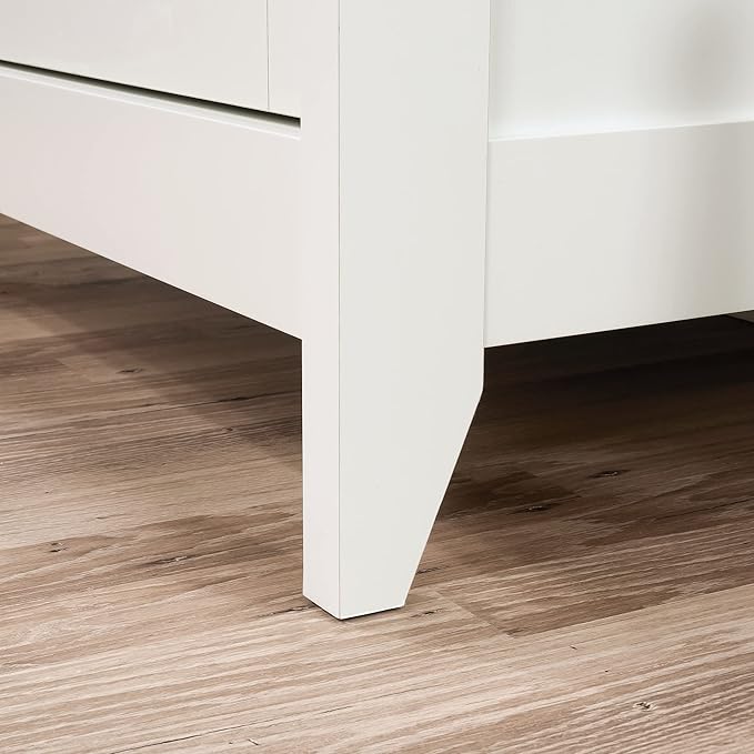 Sauder August Hill Lateral File, L: 19.53" x W: 32.28" x H: 29.25", Soft White Finish - LeafyLoom