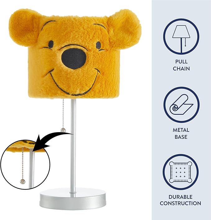 Idea Nuova Disney Winnie The Pooh Figural Plush Shade Table Lamp - LeafyLoom