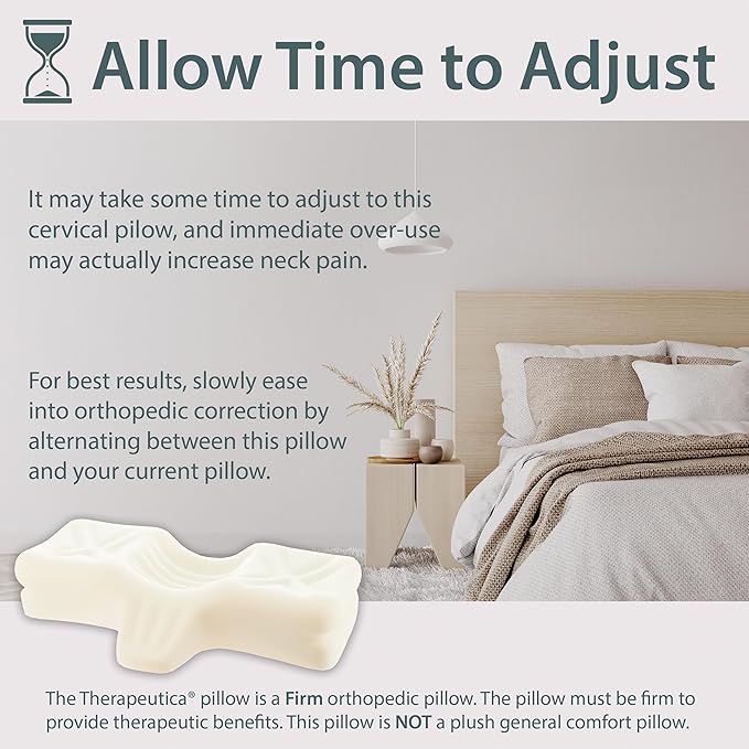 Cervical Orthopedic Foam Sleeping Pillow; For Neck, Shoulder, and Back Pain Relief; Helps Spinal Alignment; Back and Side Sleeping, Firm - Average - LeafyLoom