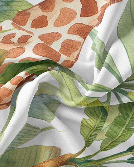Wild Animal Comforter King Size,Elephant Giraffe Zebra Kids Comforter Set,3Pcs Bedding Set Printed Comforter with 2 Pillowcases,Down Alternative,Soft and Lightweight - LeafyLoom