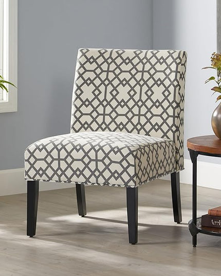 Christopher Knight Home Kassi Fabric Accent Chair, Grey Geometric Patterned - LeafyLoom