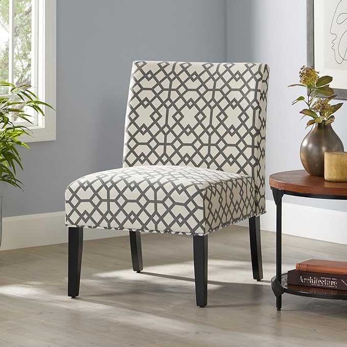 Christopher Knight Home Kassi Fabric Accent Chair, Grey Geometric Patterned - LeafyLoom