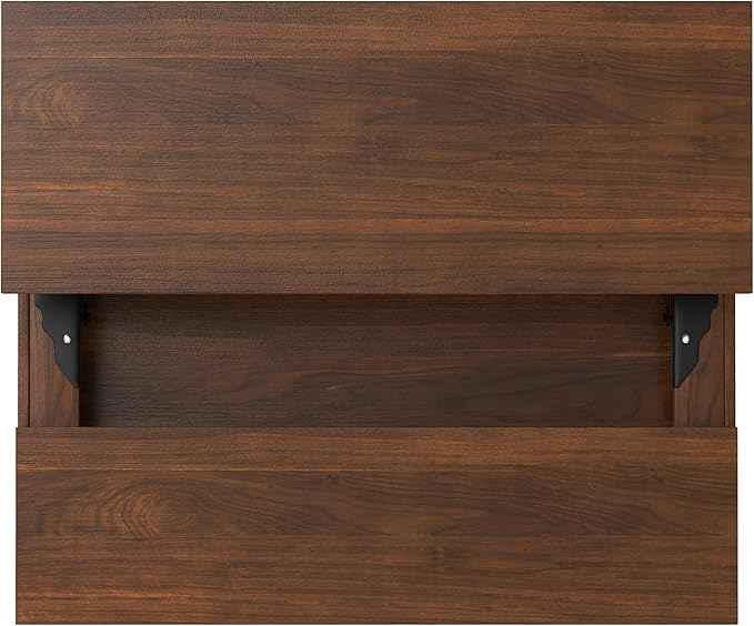 SIMPLIHOME Hunter 36 inch Wide Rectangle Industrial Small Lift Top Coffee Table in Walnut for The Living Room and Family Room - LeafyLoom