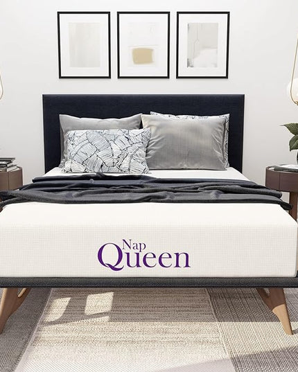 NapQueen Full Mattress, 12 Inch Elizabeth Cooling Gel Memory Foam Mattress, Full Bed Mattress in a Box, CertiPUR-US Certified, Medium Firm, Breathable Soft Fabric Cover - LeafyLoom