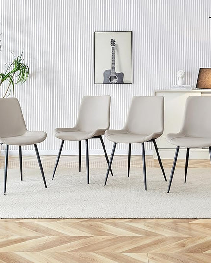NicBex Haerin-SD-00315-LWJ Dining Chairs, 19.6"x18.5"x32.6", Light Gray - LeafyLoom