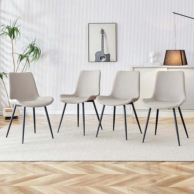 NicBex Haerin-SD-00315-LWJ Dining Chairs, 19.6"x18.5"x32.6", Light Gray - LeafyLoom