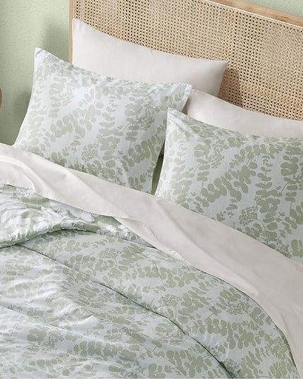 Codi Green Floral Comforter Twin Size, Sage Botanical Bedding Set | Nature Style, Unique Reversible Design, Better for Spring and Summer | Leaf Print 3 Pieces - LeafyLoom