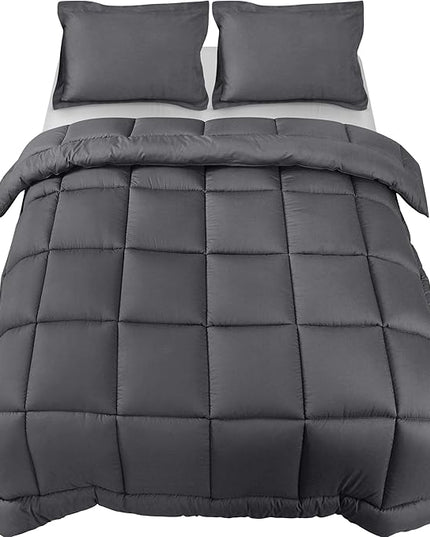 Utopia Bedding Queen Size Comforter Set with 2 Pillow Shams, Bedding Comforter Sets, Down Alternative Grey Comforter, Soft and Comfortable, Machine Washable (Pack of 4) - LeafyLoom