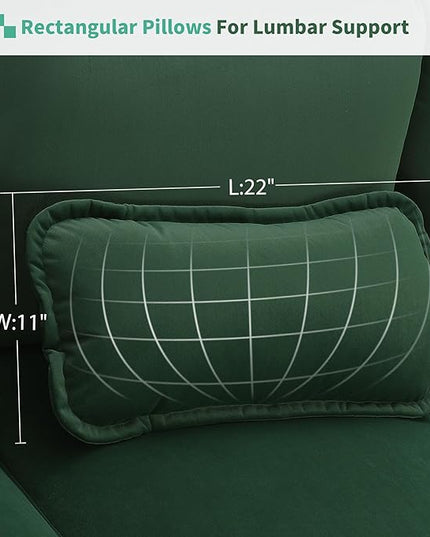 Symmetrical Modular Sectional Sofa with Chaise Lounge, 6 Seater Velvet Upholstered Cloud Couch, U Shaped Oversized Sleeper Sofa&Couches with Thicked Cushion & Detackable Backrest Living Room - LeafyLoom
