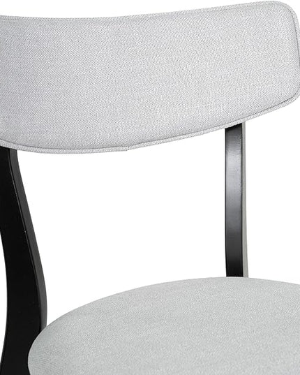 Christopher Knight Home Chazz Dining Chair, 19.75 "W x 19.75 "D x 31 "H, Chaz,Light Gray/Matte Black - LeafyLoom