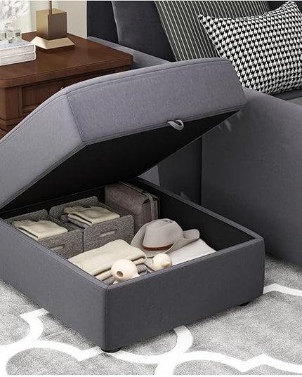 COMHOMA Convertible Sectional Sofa for Living Room, Free Combination L/U Shaped Sofa with Storage Chaise for Living Room, Apartment and Small Space 5 Seaters(4+1) - LeafyLoom