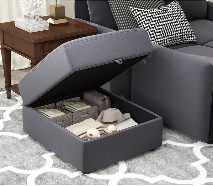 COMHOMA Convertible Sectional Sofa for Living Room, Free Combination L/U Shaped Sofa with Storage Chaise for Living Room, Apartment and Small Space 5 Seaters(4+1) - LeafyLoom