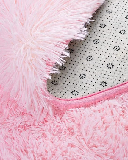 Softlife Pink Area Rugs for Bedroom Girls, 5.3x7.6 Feet Fluffy Fuzzy Furry Shag Carpet, Indoor Soft Plush Modern Floor Rug for Living Room Kids Room Nursery Dorm Home Decor Aesthetic - LeafyLoom