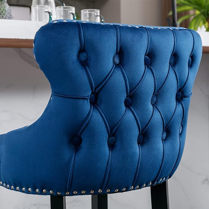 NicBex Haerin-SD-00377-LWJ Dining Chairs, 22"x19"x37", Blue - LeafyLoom