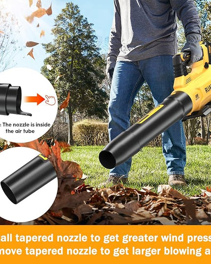 Leaf Blower Cordless Up to 650 CFM 195 MPH-Electric Leaf Blowers Brushless-Battery Powered Blowers for Lawn Care, Patio, Garage(40V 6.0 Ah Battery and Charger included) - LeafyLoom