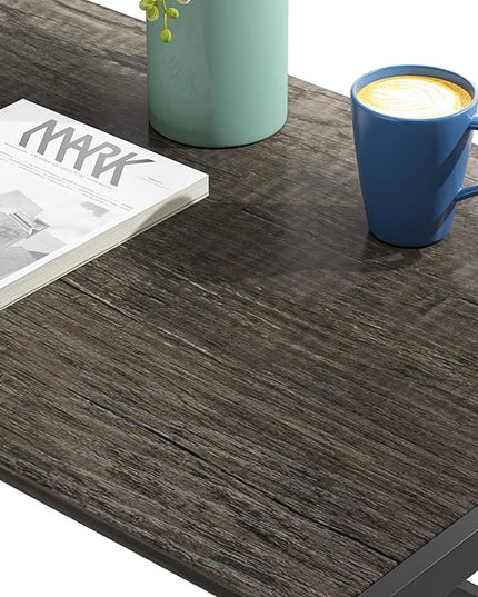 Folding Desk 40'' Computer Desk for Home Office, No Assembly Office Desk Foldable Simple Study Writing Desk Table for Small Spaces(Dark Grey) - LeafyLoom