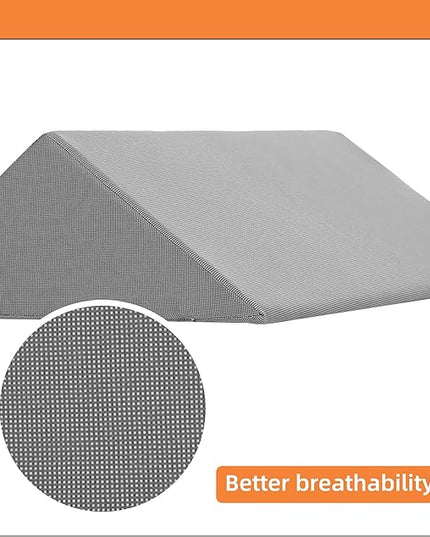 Bed Wedges & Body Positioners (3 in 1), 40 Degree Wedges for Bed Positioning,Positioning Pillows for Elderly, Wedge Pillow for Bed Sores, Side Sleeping, After Surgery, Knees Elevated,Back Pain - LeafyLoom