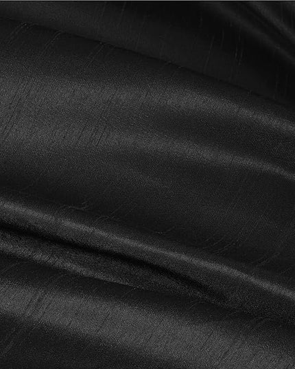 Madison Park Amherst Faux Silk Comforter Set-Casual Contemporary Design All Season Down Alternative Bedding, Matching Shams, Bedskirt, Decorative Pillows, Queen(90"x90"), Black, 7 Piece (MP10-225) - LeafyLoom