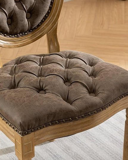 NicBex Haerin-SD-00123-LWJ Dining Chairs, 23"x19.1"x37.2", Brown - LeafyLoom