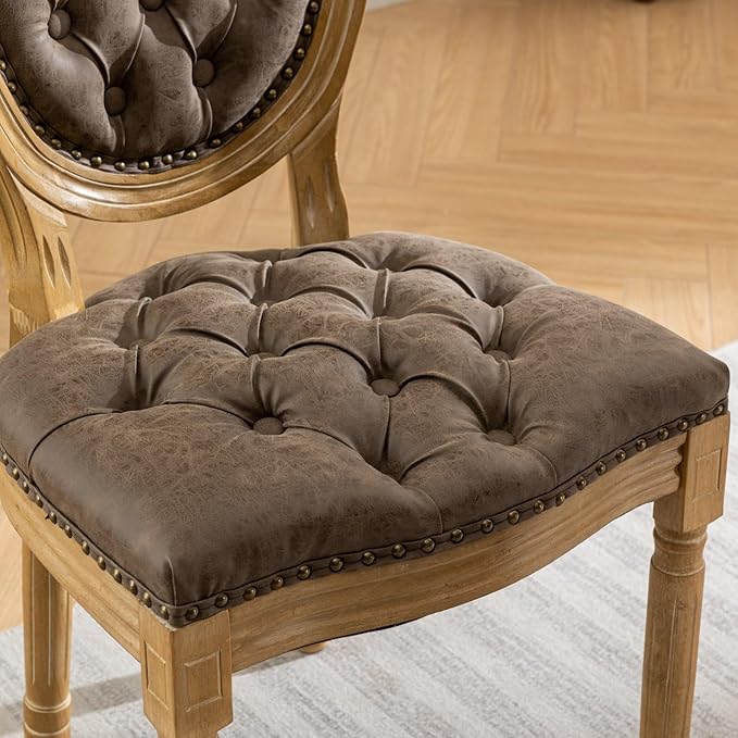 NicBex Haerin-SD-00123-LWJ Dining Chairs, 23"x19.1"x37.2", Brown - LeafyLoom