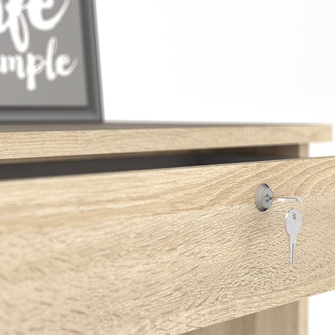 Tvilum, Oak Structure Walden Desk with 5 Drawers - LeafyLoom