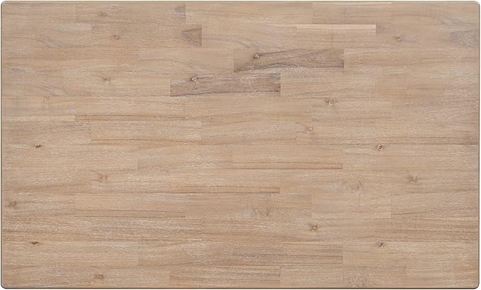 6-Piece Kitchen Dining Room Table Set with 4 Upholstered Chairs & Bench, Classic and Traditional Style, Natural Wood Wash, 60''L x 36''W x 30''H - LeafyLoom