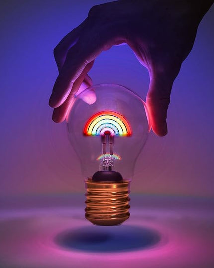 Suck UK Rainbow Light Battery Operated Lights USB Light Cordless Table Lamp Rainbow Lights for Bedroom Night Light for Kids Rechargeable Bedside Lamps & Nightstand Lamp Rainbow Décor - LeafyLoom