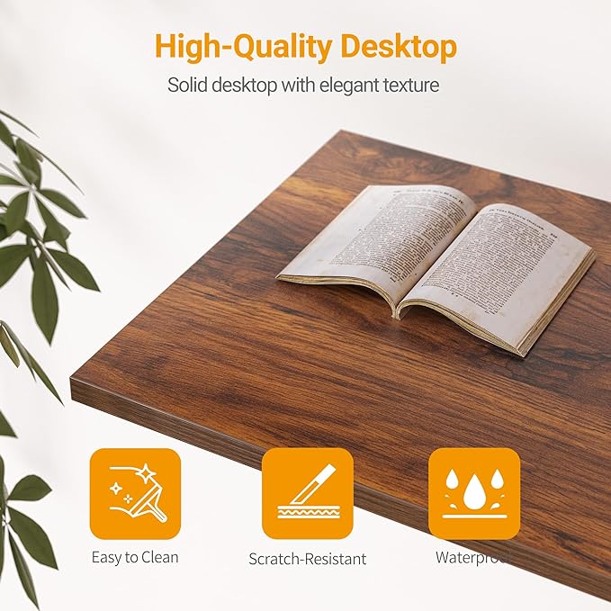 CubiCubi 40 Inch Small L Shaped Computer Desk with Storage Shelves Home Office Corner Desk Study Writing Table, Deep Brown - LeafyLoom