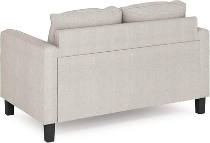 Furinno Bayonne Modern Upholstered Loveseat/Sofa Couch for Living Room, Fog - LeafyLoom