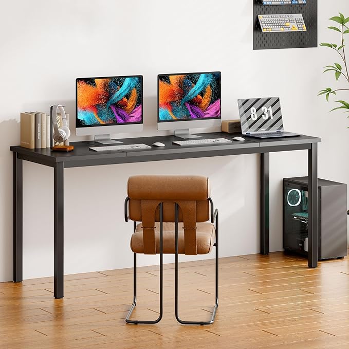 Need Large Computer Desk 70.8 x 23.6 inches Conference Table Large Office Desk Writing Table Workstation for Home Office,Black 10FJGSAC3-180BK-60-ND - LeafyLoom