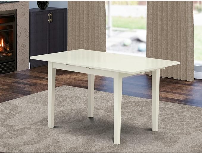 East West Furniture Norfolk Kitchen Rectangle Dining Table Top with Butterfly Leaf, 32x54 Inch, Nft-lwh-t - LeafyLoom