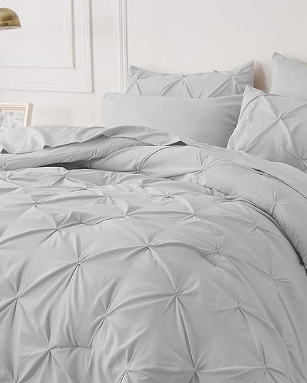 Bedsure Full Size Comforter Sets - Bedding Sets Full 7 Pieces, Bed in a Bag Green Bed Sets with Comforter, Sheets, Pillowcases & Shams, Adult & Kids Bedding - LeafyLoom