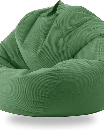 3 Ft Bean Bag Chair Cover (No Filler) Stuffed Animal Storage Bean Bag Cover for Pets Dogs/Cats Bed Corduroy Stuffed for Organizing Plush Toys - LeafyLoom