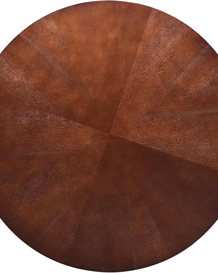 Soohow 47.2''Round Dining Table Dining Room Table Seats Up to 4-6 People,Kitchen Table Wood Dining Table Round Farmhouse Dining Table with Intersecting Pedestal Base,Black Walnut - LeafyLoom