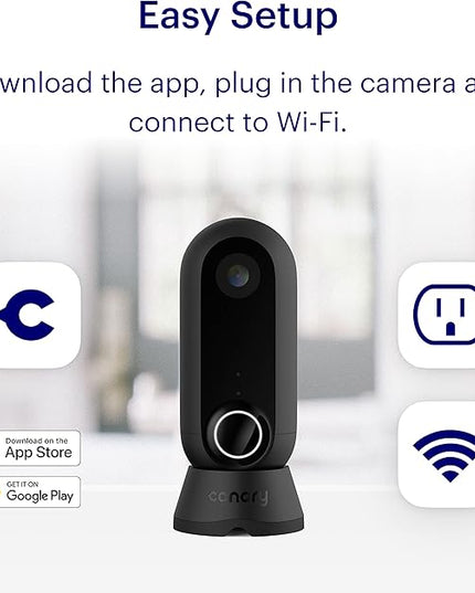 Canary Flex Outdoor Indoor Home Security Camera | Weatherproof, Wire-Free or Plugged in, 2-Way Talk, Person Detection, Motion Alert, Compatible with Alexa, Google Assistant, Baby Monitor, WiFi IP Canary