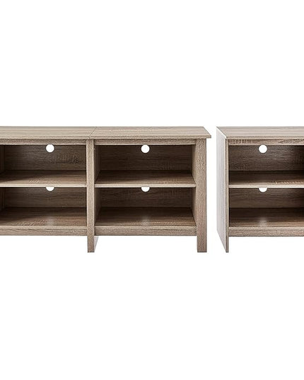 ROCKPOINT 70inch TV Stand Storage Media Console Entertainment Center,Driftwood - LeafyLoom