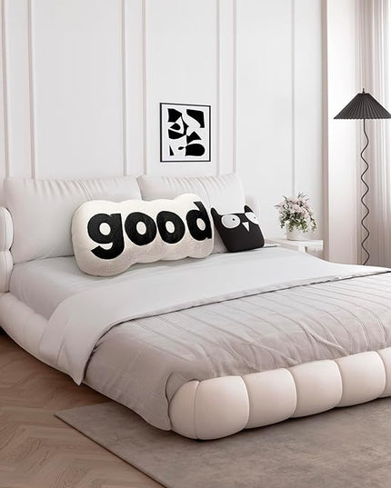 Johnear Headboard Pillow White Plush Reading Pillow Back Support Pillow for Bed Sitting Up Adult Daybed Sofa College Dorm Bed Headboard Backrest Cushion Bolster Throw Pillow Body Pillow Twin - LeafyLoom