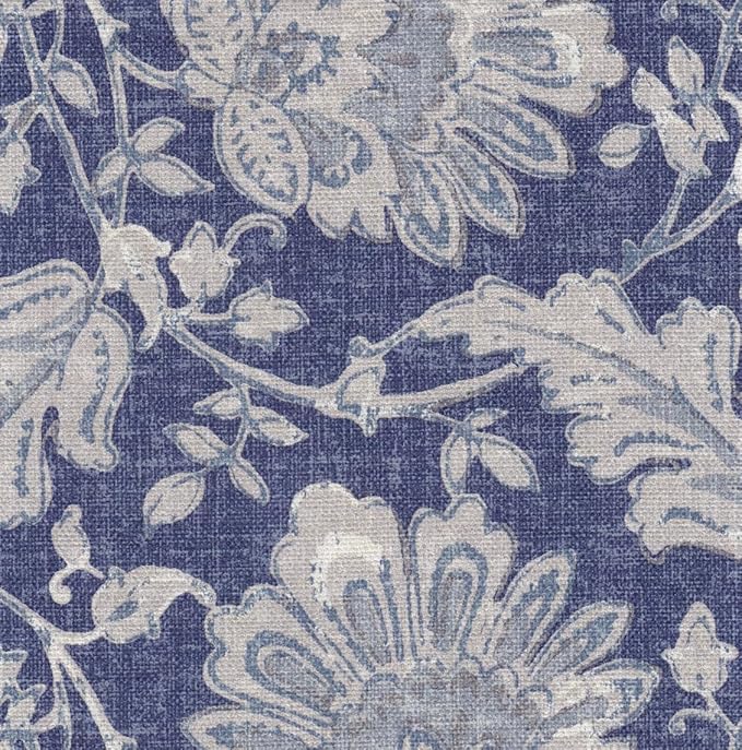 HomePop Classic Parsons Dining Chairs, Pack of 2, Blue Floral Print - LeafyLoom