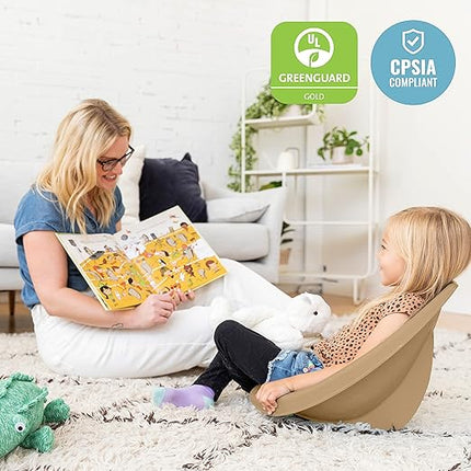 ECR4Kids Leaf Floor Seat, Rocker Chair, Sand, 6-Piece - LeafyLoom