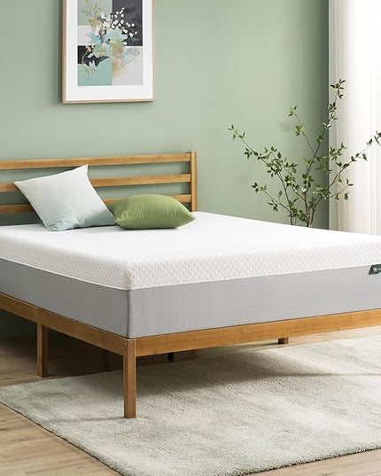 ZINUS 10 Inch Green Tea Essential Memory Foam Mattress [New Version], King, Fiberglass Free, Medium Feel, Breathable Airflow Memory Foam, Certified Safe Foams & Fabric, Mattress in A Box - LeafyLoom